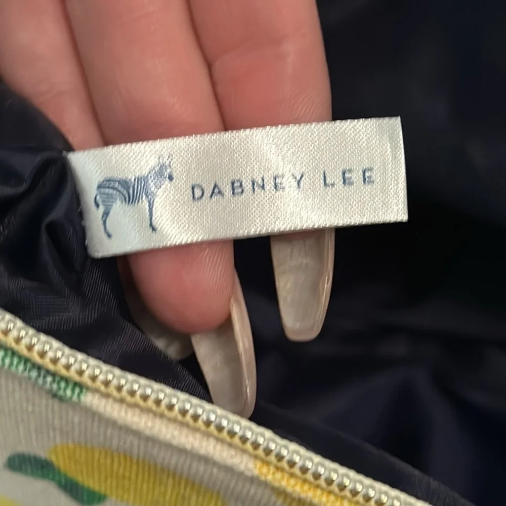 dabney lee cosmetic bag lemon themed GUC